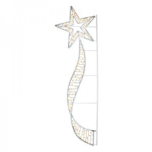 Фигура световая «Хвост кометы» 75х250 см, 160 LED, теплый белый/белый