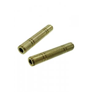 2-186G, переходник 6.35мм гнездо стерео - 6.35мм гнездо стерео металл