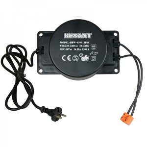 Трансформатор 230 В-24В, 630Вт Подключение 10 параллельных линий гирлянды Нить по 50м (подключение обязательно через диодный мост 303-500!!!)