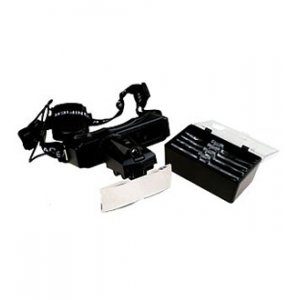 9892E, лупа с насадками, подсветкой и креплением на голову