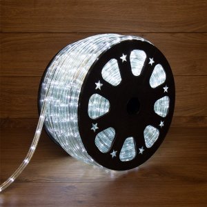 Дюралайт LED чейзинг (3W) - БЕЛЫЙ Эконом Ø13мм, 24LED/м, модуль 4м (без комплекта подключения)