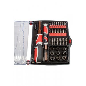 6095E, отвертка с насадками 37 предметов