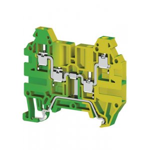 AVK2,5CCT (земля), 334220 Клеммник 4-х выводной, 2,5 мм.кв.