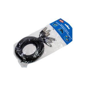 3-0315-3.0, Шнур A/V 3-3 RCA мetal-gold, d=4 мм, 3.0 м