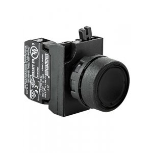 CP100DH, Кнопка нажимная круглая черная (1НО)