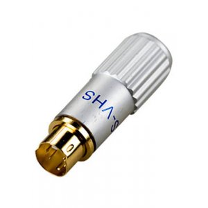 1-418G, разъем mini DIN 4 контакта (s-vhs) штекер металл "позол." до 7.5мм