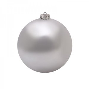 Елочная фигура «Шар» глянцевый 15 см, цвет серебряный