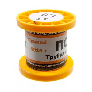 Припой ПОС61 ТР 1.0мм катушка  50г