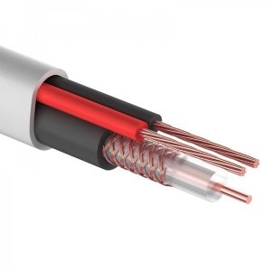 Кaбель KBK-B-2 +2x0,50мм², (Cu/CCA) (96), белый, ø7,0 мм (бухта 200м) (одножильный РК 75-2-11)  PROconnect