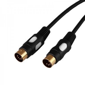 Шнур DIN 5PIN - DIN 5PIN, длина 1,5 метра (GOLD) REXANT