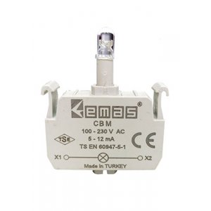 CBM, Блок-контакт подсветки с синим светодиодом 100-250 В перем. тока CBM