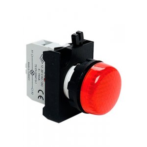 CP0K0XK, Арматура сигнальная красная со светодиодом 100-250 В перем. тока