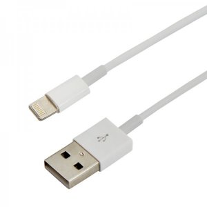 USB кабель для iPhone 5/6/7 моделей шнур 1М белый REXANT