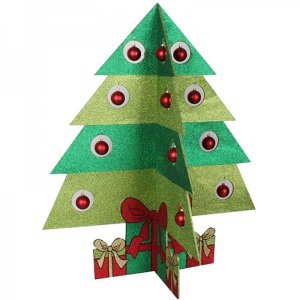 Елочка складная 3D, 100*84 см, зеленая