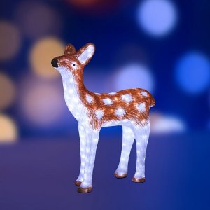 Акриловая светодиодная фигура "Оленёнок коричневый" 85 см, 800 светодиодов