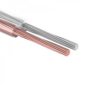 Кабель акустический REXANT 2х0,50 мм², прозрачный SILICON, мини-бухта 5 м