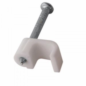 Крепеж кабеля плоский  4 х 2 мм, белый (упак. 20 шт)  REXANT