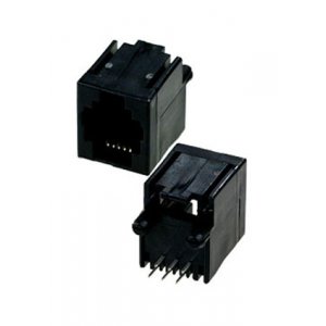 5520425-3, RJ25 вертикальная розетка на плату 6 контактов