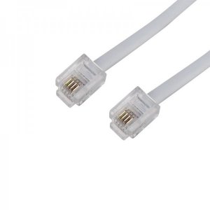 Телефонный шнур, удлинитель RJ-11(6P-4C), длина 15 метров, белый  REXANT