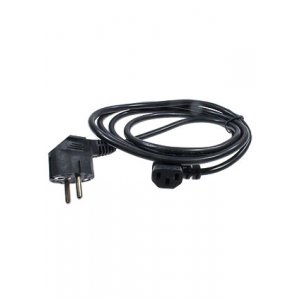 PC-186A-VDE, кабель питания угловой с заземлением 3x0.75мм2 1.8м черный