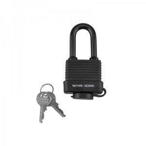Замок навесной всепогодный 40 мм длинная дужка ЧЕТЫРЕ СЕЗОНА