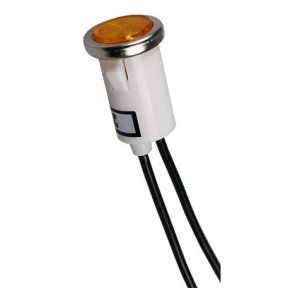 N-828BY-220V, лампа неоновая с держателем желтая 220В d=13мм