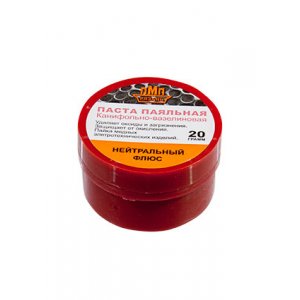 ПАСТА ПАЯЛЬНАЯ, канифольно-вазелиновая пластик.банка 20гр