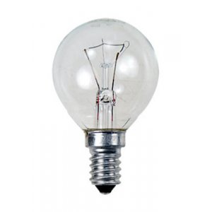 40D1/CL/E14, Лампа  40Вт, сферическая прозрачная, цоколь E14