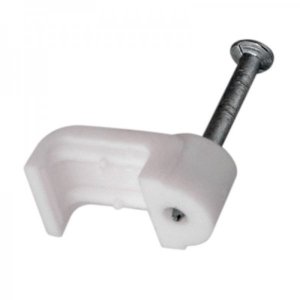 Крепеж кабеля плоский 10 х 3 мм, белый (упак. 20 шт)  REXANT