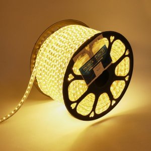 LED лента 220В, 13*8 мм, IP67, SMD 5050, 60 LED/m ТЕПЛО-БЕЛАЯ (3000 K), без устан.набора в комплекте