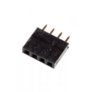 DS1023-1x4S21, гнездо на плату шаг 2.54мм 1x4 прямое (PBS-4, PBS-04)