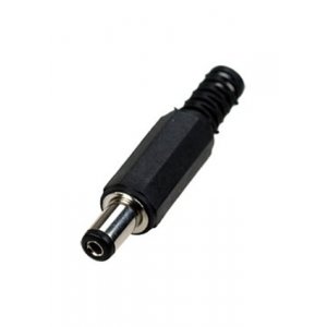 3-220, Разъем питания штекер 5.5x2.1x9мм пластик на кабель