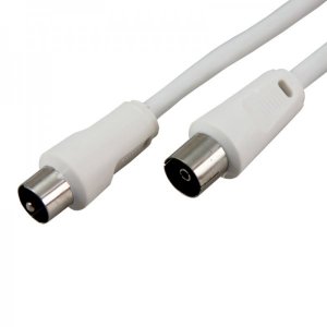 Шнур ТВ гнездо - ТВ штекер, длина 15 метров, белый  REXANT