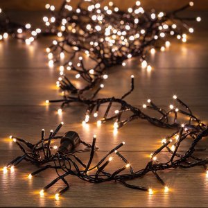 Гирлянда «Кластер» 3 м, темно-зеленый ПВХ IP20, 288 LED, теплый белый, соединяется