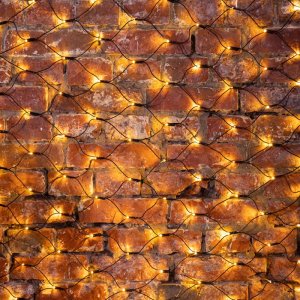 СЕТЬ 1х1,5м, черный ПВХ, 160 LED ТЕПЛЫЙ БЕЛЫЙ, соединяется