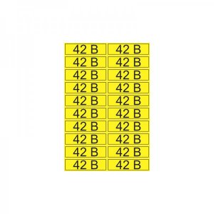 Наклейка знак электробезопасности «42 В» 15х50 мм REXANT, стоимость за 1шт ( в упаковке 100шт)