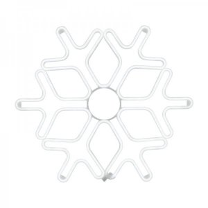 Фигура «Снежинка» из гибкого неона, 60х60 см, белый