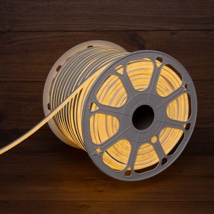 Гибкий неон SMD (8х16 мм) двухсторонний, теплый белый, 120 LED/м, 100 м (с комплектом подключения)