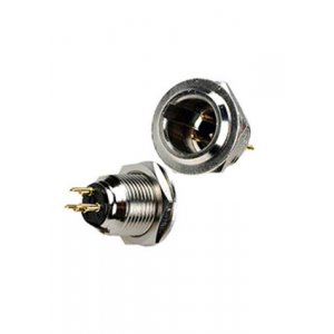 1-556-3, разъем mini XLR 3 контакта штекер металл на корпус