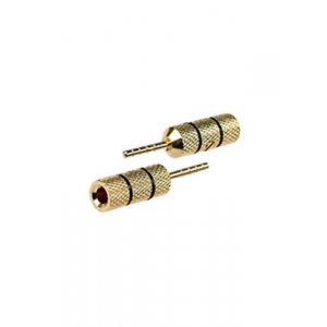 1-648G, разъем акустический "TIP" штекер металл позол. черный