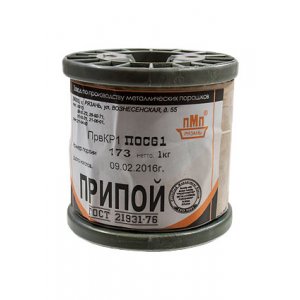 Припой ПОС61 ПРВ 1.0мм катушка 1кг