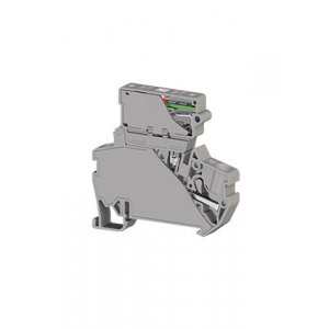 PYK4SLD 24VDC (5x20) (серый), 307259 Клеммник пруж.б/зажим. (Push in) с держ.пред.(5х20) с инд. 24VD