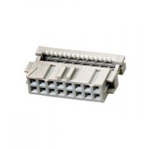 1-215919-6, AMP-Latch-16 розетка на шлейф 2,54мм с крышк.б/ф