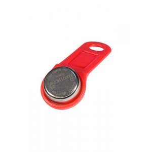 DS1990A-red, ключ электронный Touch Memory  с держателем красный