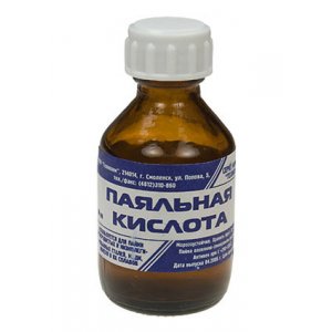 ПАЯЛЬНАЯ КИСЛОТА 30 МЛ СТЕКЛО, Паяльная кислота (ПК), 30 мл стекло без кисти