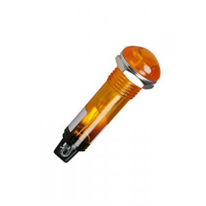 P-806Y-12V, лампа накаливания с держателем желтая 12В d=14мм
