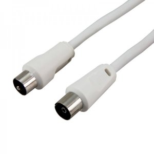 Шнур ТВ гнездо - ТВ штекер, длина 10 метров, белый  REXANT