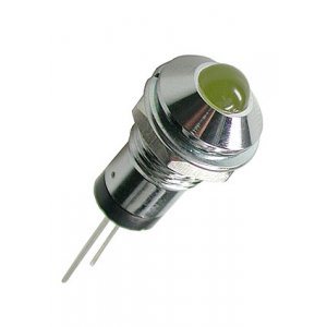 L-610Y, Светодиод с держателем желтый D=10мм M8