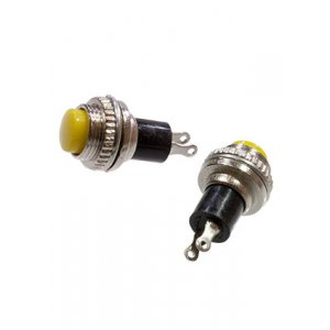 DS-314, Кнопка, 2 конт., OFF- (ON), без фикс., 250В/0,50А, желтый