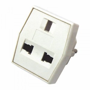 Cетевой переходник "квадрат" белый  REXANT